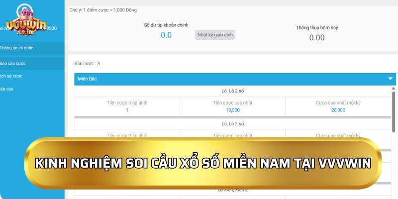 Kinh nghiệm và cách soi cầu xổ số miền Nam tại VVVWin